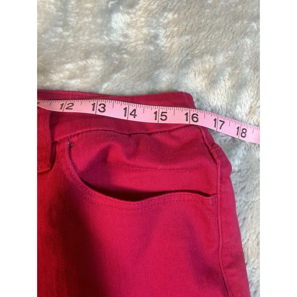 Chico's So Slimming Girlfriend Ankle‎ Jeans SZ 1 US 8 Mid Rise Hot Pink Fuschia
